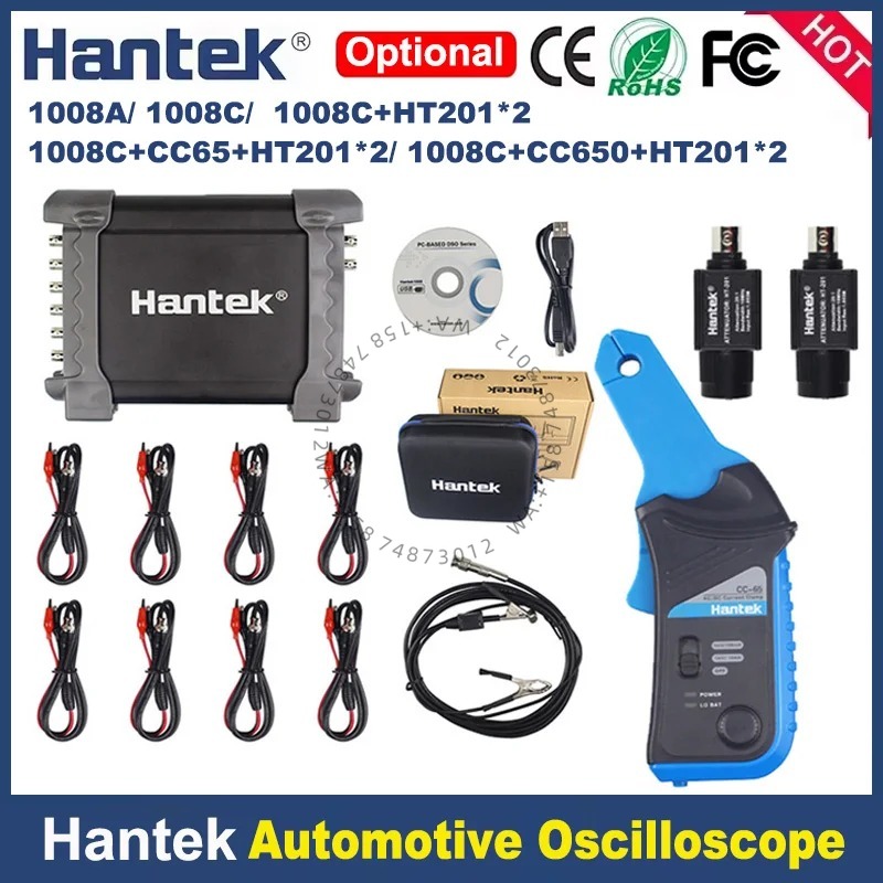 Automotive Diagnostic Oscilloscope 8 Channel - Hantek 1008c Araç Teşhis Cihazı +