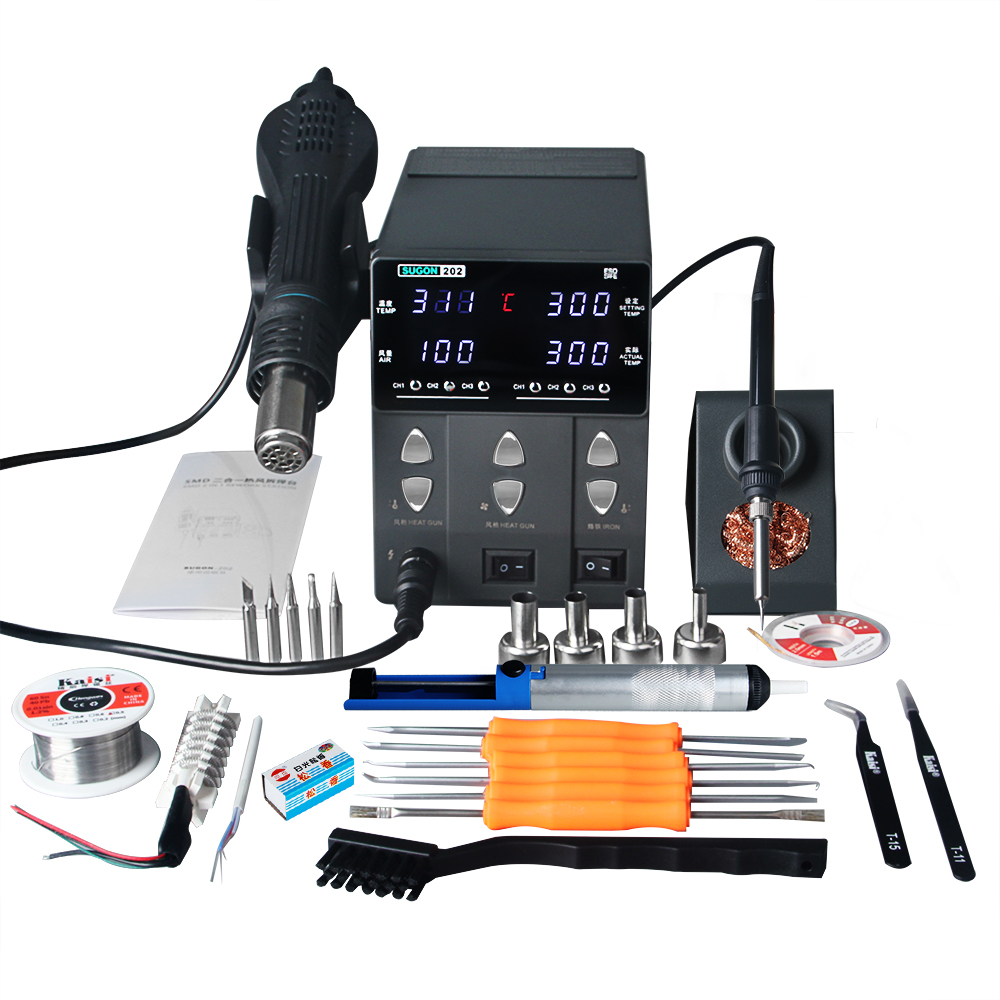SUGON-202 760W 2 IN 1 lehimlem - Smd Rework Station Hot Air Soldering 2 In 1 incelemesi ve fiyatı