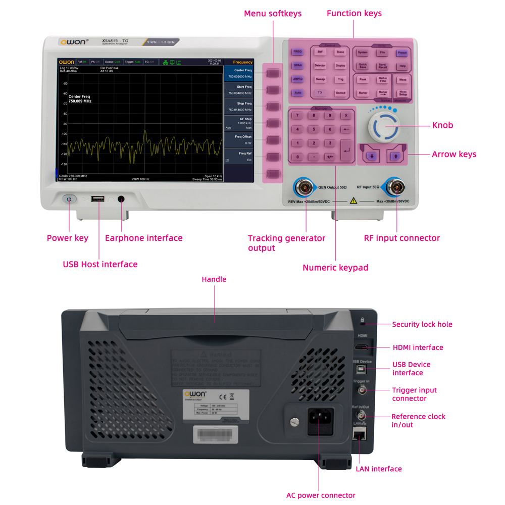 OWON XSA815TG Dijital Spektrum - Spectrum Analyzer Tracking Generator 1.5Ghz incelemesi ve fiyatı