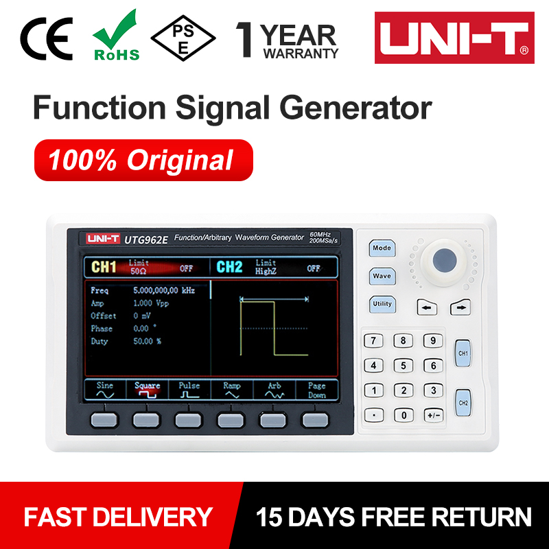 UNI-T UTG932E UTG962E Fonksiyo - Dual Channel Arbitrary Waveform Function Generator 60Mhz incelemesi ve fiyatı